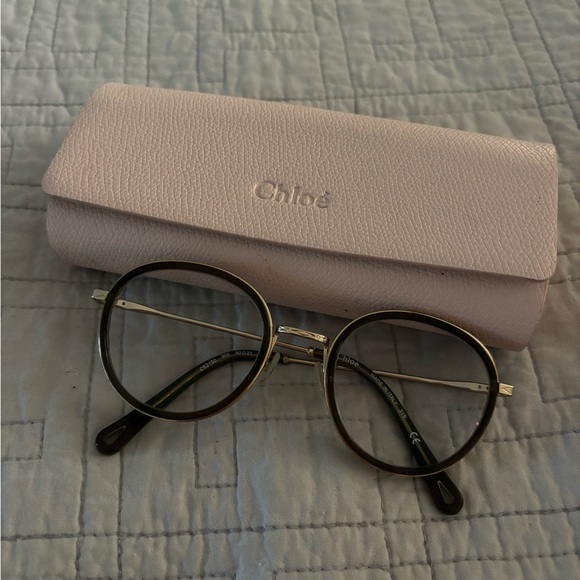 Chloe Accessories - Chloé Brown Glasses with Pink Case